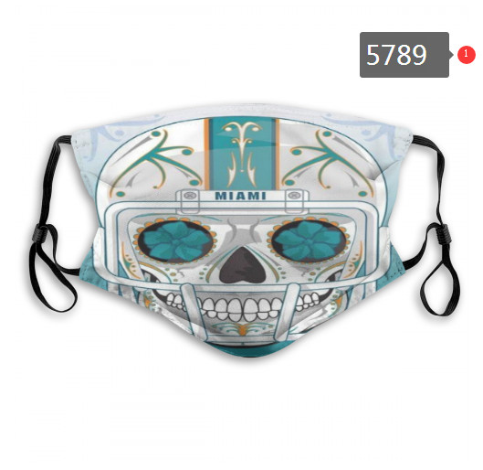 Dolphins Skull Mask with PM2.5 Filter Double Protection  (5)