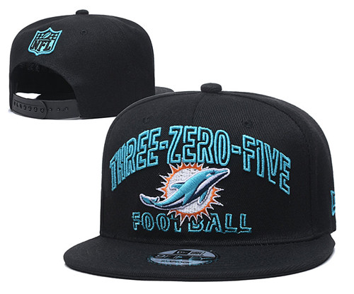 Dolphins Team Logo Black Adjustable Hat YD