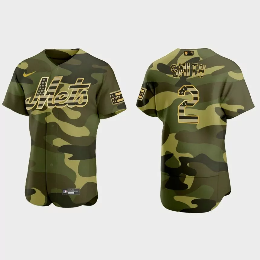 Dominic Smith New York Mets 2022 Armed Forces Day Jersey – Camo