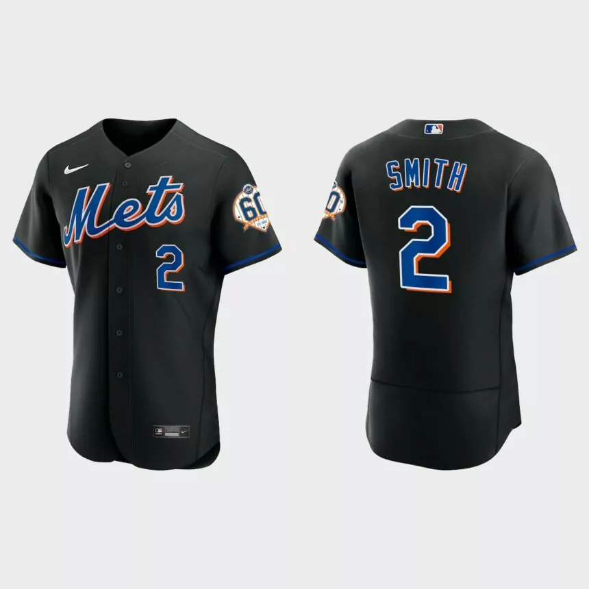 Dominic Smith New York Mets 60th Anniversary Alternate Authentic Jersey – Black