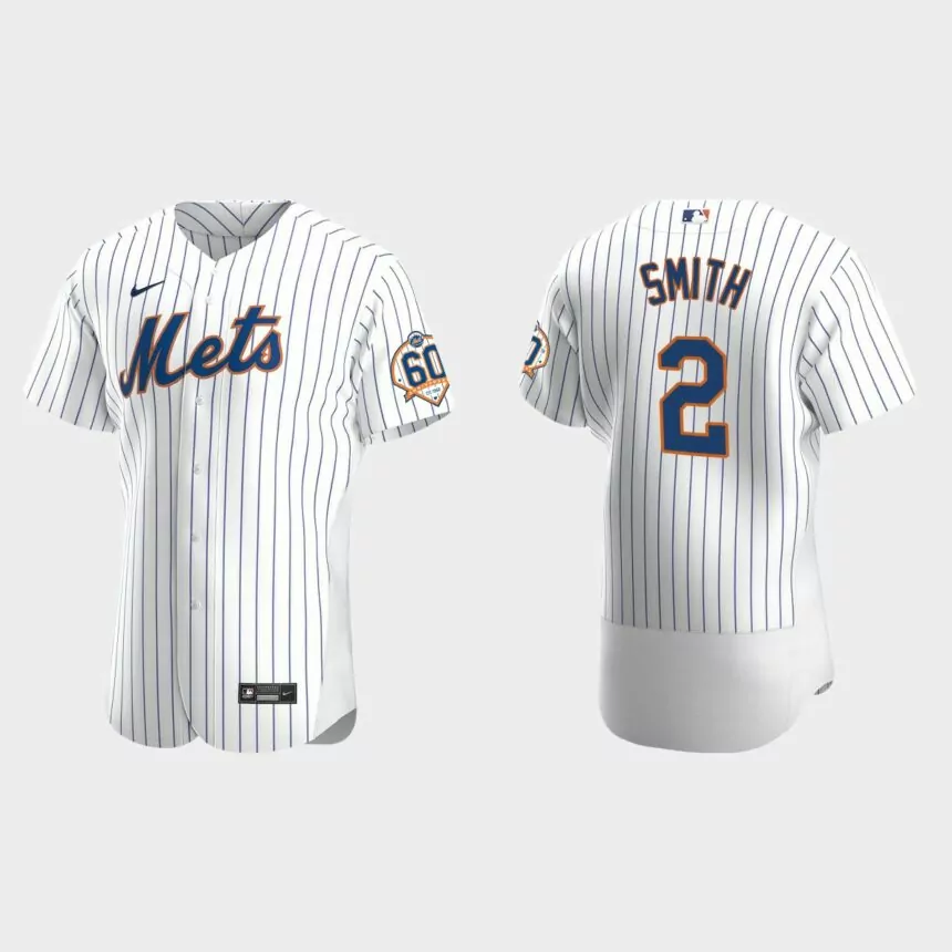 Dominic Smith New York Mets 60th Anniversary Home Authentic Jersey – White
