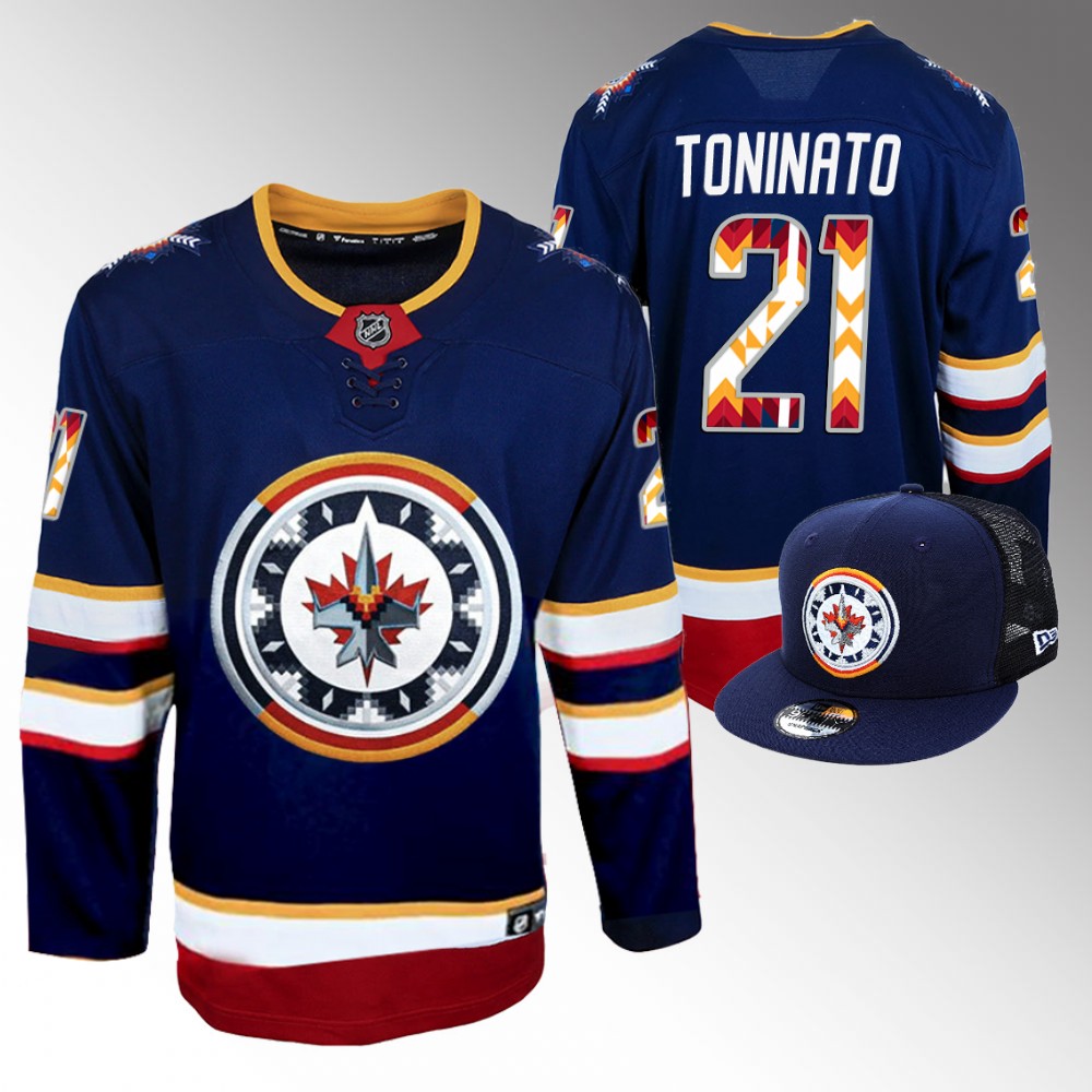 Dominic Toninato Jets WASAC Breakaway Jersey Navy Fashion