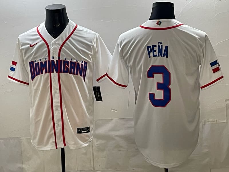 Dominican Republic Baseball Nike 2026 World Baseball Classic Home Stadium Jersey - White Manny Machado