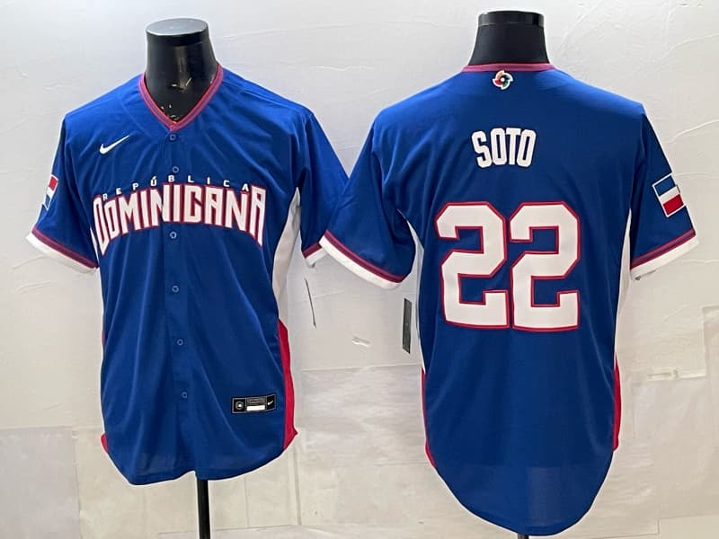 Dominican Republic Baseball Nike 2026 World Baseball Classic Road Stadium Jersey Juan Soto