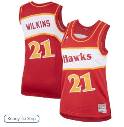 Dominique Wilkins Atlanta Hawks Mitchell & Ness Women's Hardwood Classics Swingman Jersey - Red