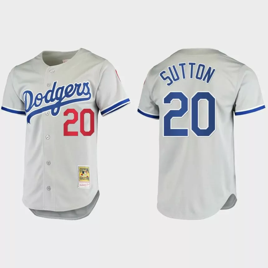 Don Sutton #20 Los Angeles Dodgers Authentic Cooperstown Collection Jersey – Gray