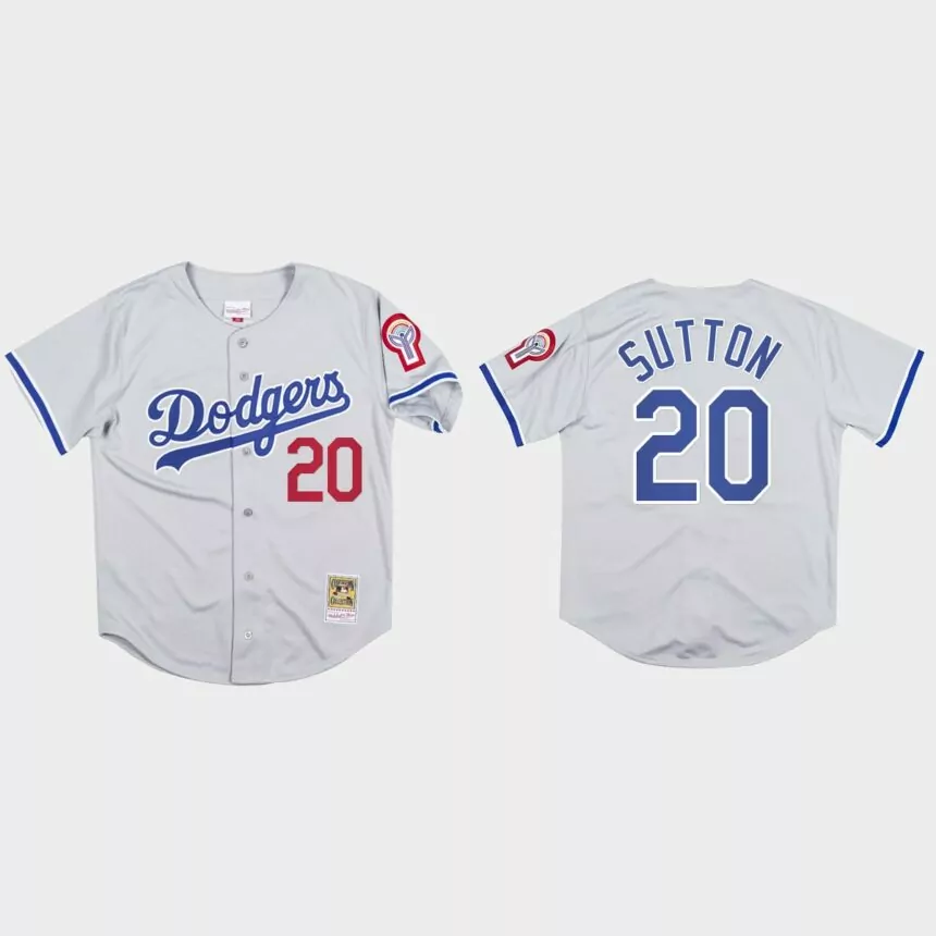 Don Sutton #20 Los Angeles Dodgers Mitchell & Ness 1981 Authentic Jersey – Gray