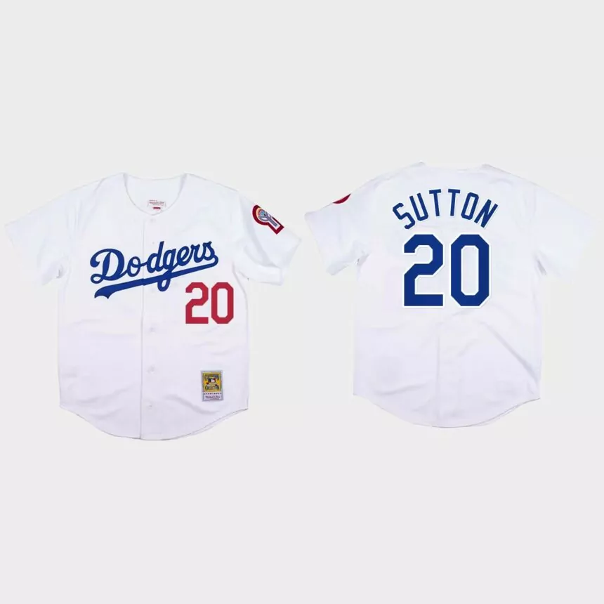 Don Sutton #20 Los Angeles Dodgers Mitchell & Ness 1981 Authentic Jersey – White