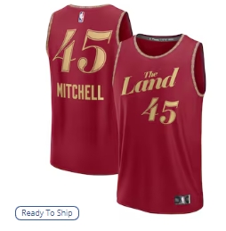 Donovan Mitchell Cleveland Cavaliers Fanatics Fast Break Jersey - Wine - City Edition