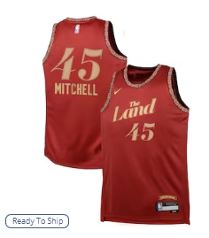 Donovan Mitchell Cleveland Cavaliers Nike Youth Swingman Replica Jersey - City Edition - Wine