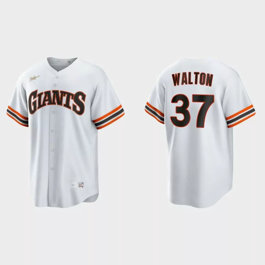 Donovan Walton San Francisco Giants Cooperstown Home Jersey – White