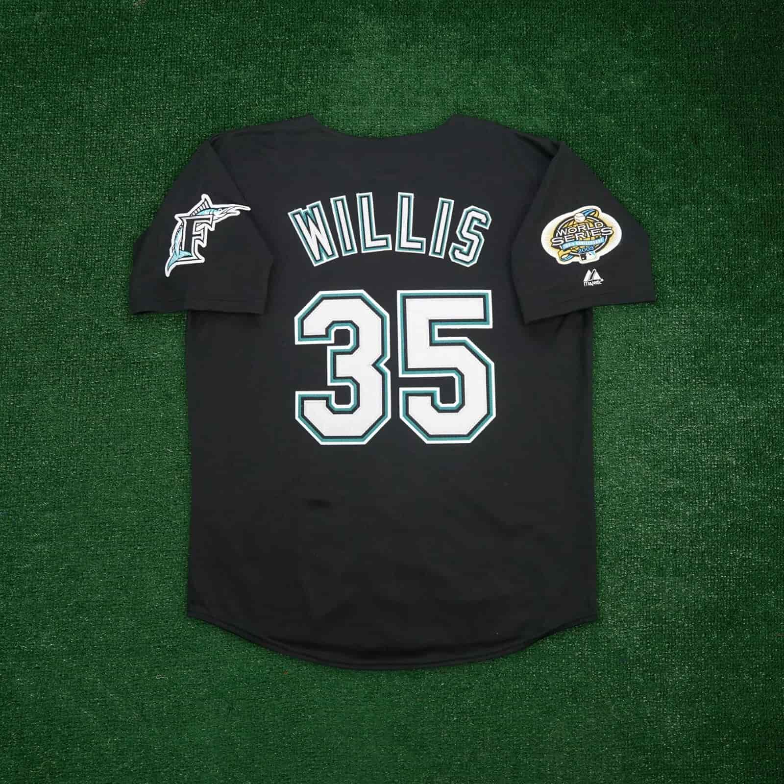 Dontrelle Willis 2003 Florida Marlins Alternate Black Men's World Series Jersey