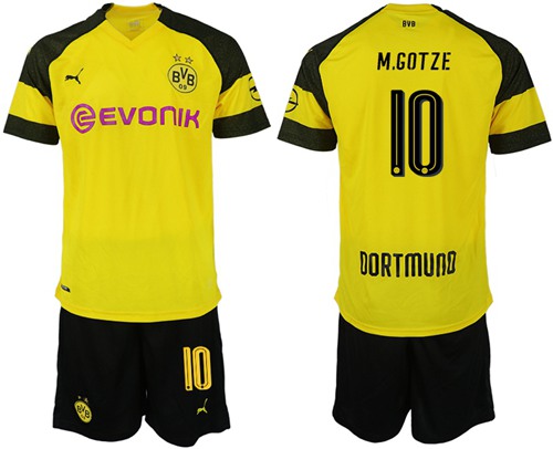 Dortmund #10 M.Gotze Home Soccer Club Jersey