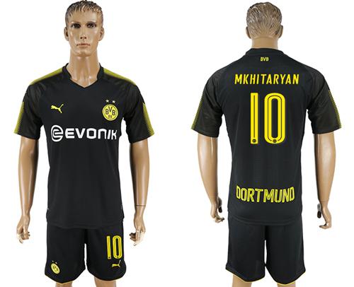 Dortmund #10 Mkhitaryan Away Soccer Club Jersey