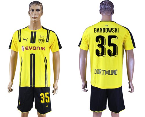 Dortmund #35 Bandowski Home Soccer Club Jersey
