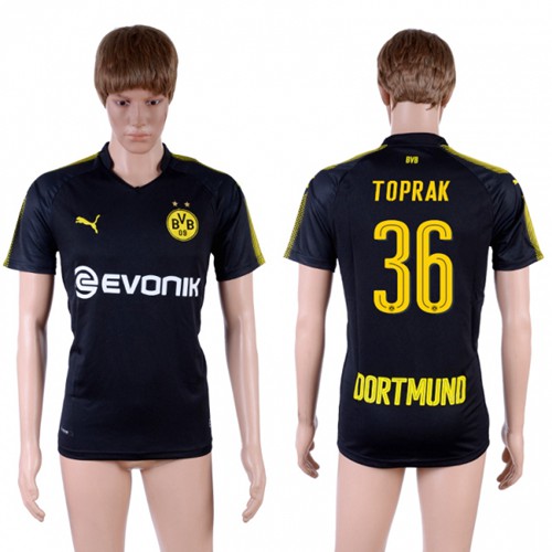 Dortmund #36 Toprak Away Soccer Club Jersey