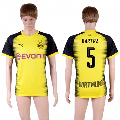 Dortmund #5 Bartra Yellow Soccer Club Jersey