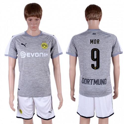 Dortmund #9 Mor Grey Soccer Club Jersey