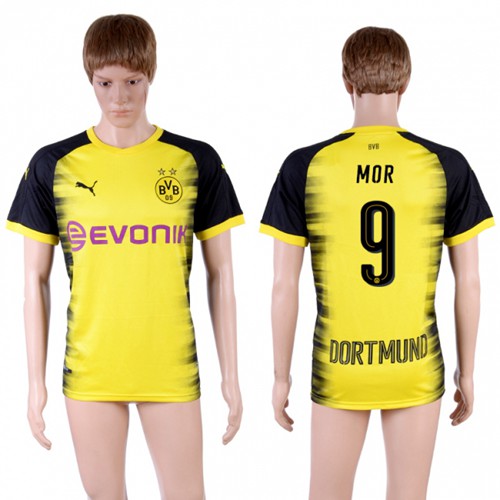 Dortmund #9 Mor Yellow Soccer Club Jersey
