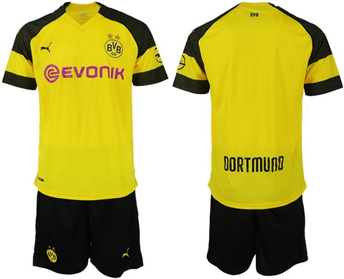 Dortmund Blank Home Soccer Club Jersey