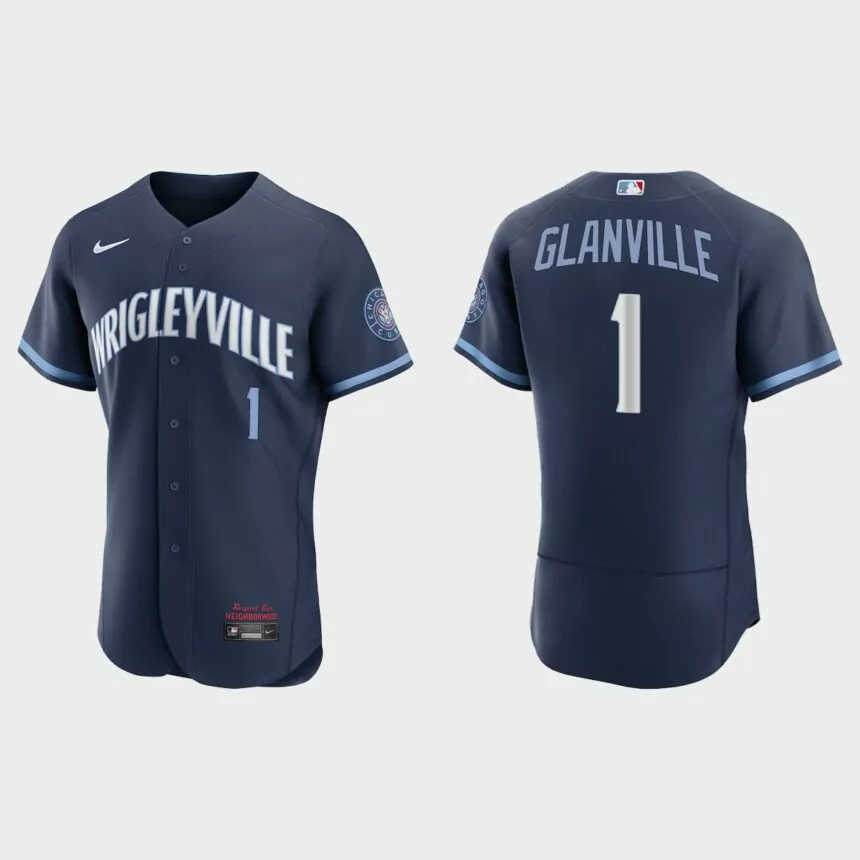 Doug Glanville #1 Chicago Cubs 2021 City Connect Authentic Jersey – Navy