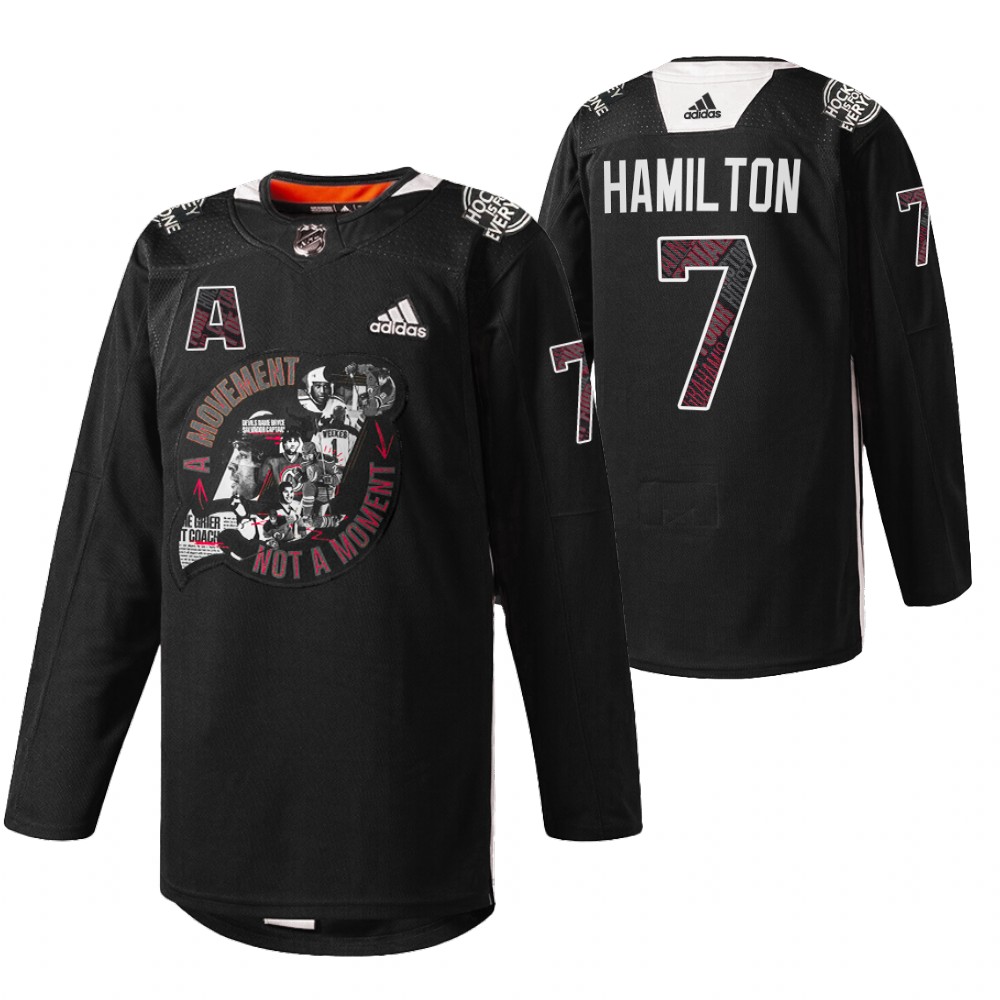 Dougie Hamilton Devils Black History Month 2022 Jersey Black Warm-up