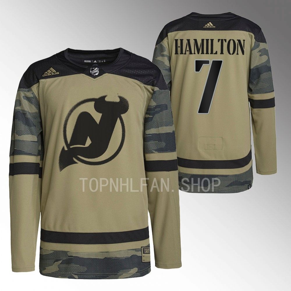 Dougie Hamilton Devils Military Appreciation Jersey Camo Authentic Practice
