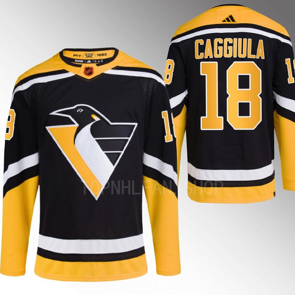 Drake Caggiula 2022 Pittsburgh Penguins Black Reverse Retro 2.0 Authentic Pro Jersey