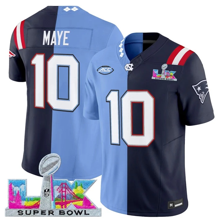 Drake Maye Split Vapor Limited Jersey - All Stitched