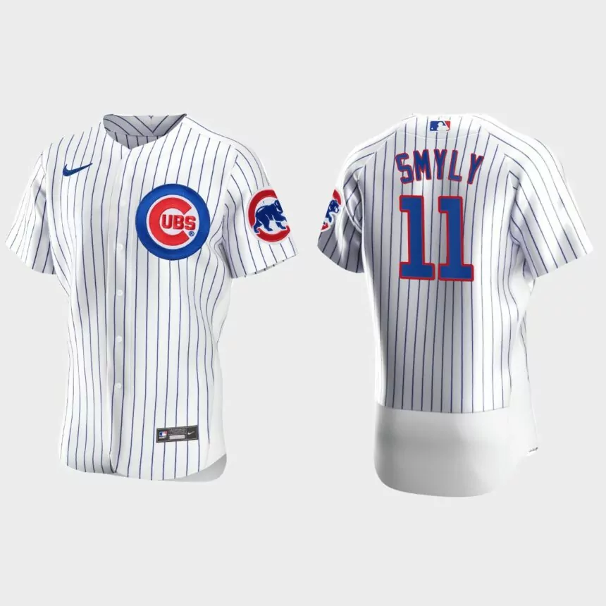 Drew Smyly Chicago Cubs Authentic Home Jersey – White