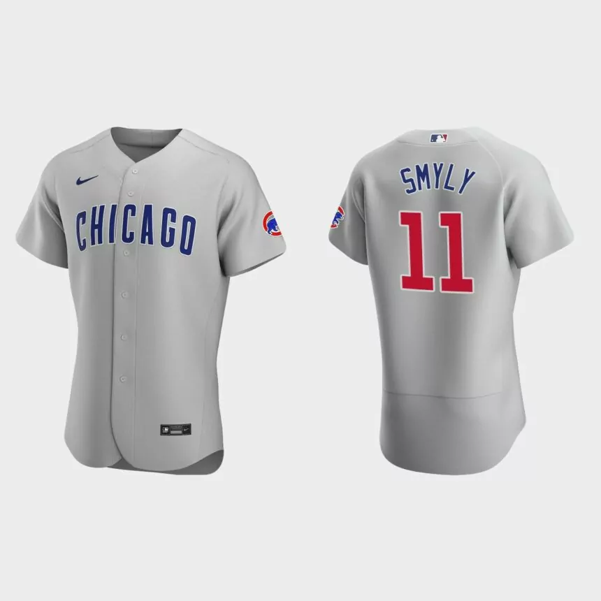 Drew Smyly Chicago Cubs Authentic Road Jersey – Gray