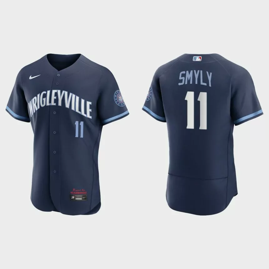 Drew Smyly Chicago Cubs City Connect Authentic Jersey – Navy
