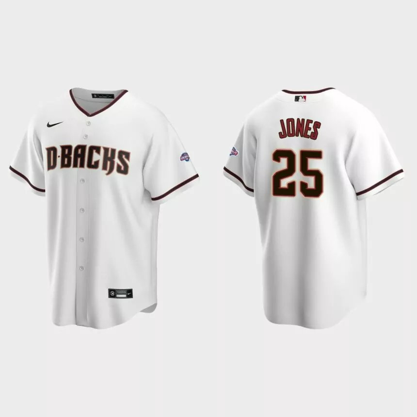Druw Jones Arizona Diamondbacks Replica Debut Patch Jersey – White