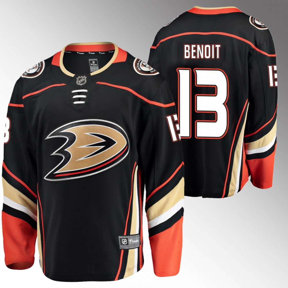 Ducks #13 Simon Benoit Black Alternate Jersey
