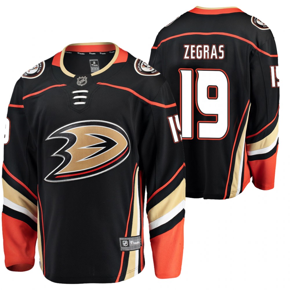 Ducks #19 Trevor Zegras Black Home Jersey