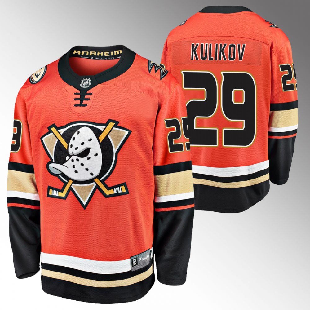 Ducks #29 Dmitry Kulikov Orange Alternate Jersey