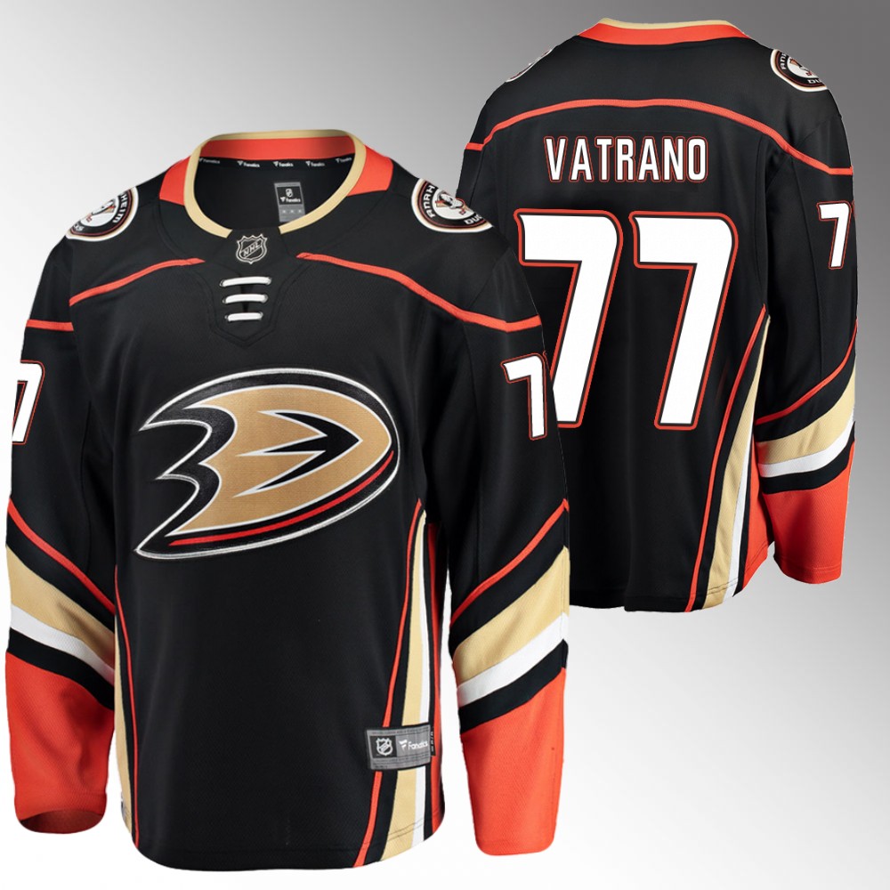 Ducks #77 Frank Vatrano Black Alternate Jersey