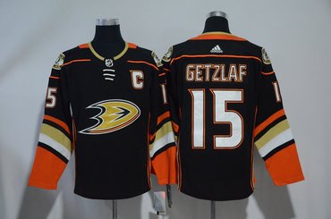 Ducks 15 Ryan Getzlaf Black Adidas Jersey