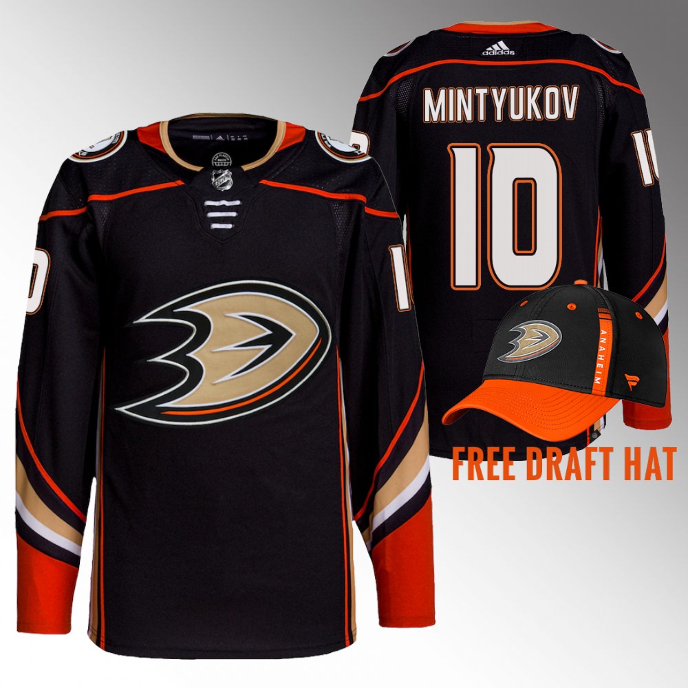 Ducks 2022 NHL Draft Pavel Mintyukov Black Jersey Authentic Primegreen Home