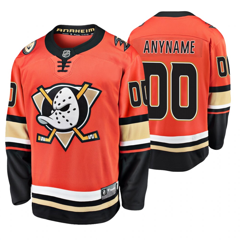 Ducks Custom Orange Alternate Premier Breakaway Jersey