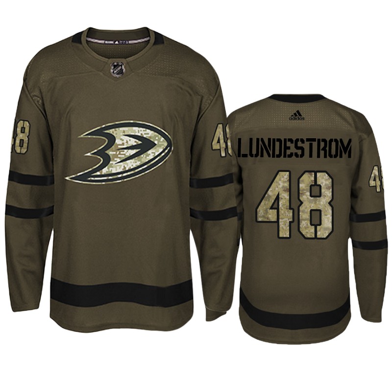 Ducks Isac Lundestrom Camo Military Jersey