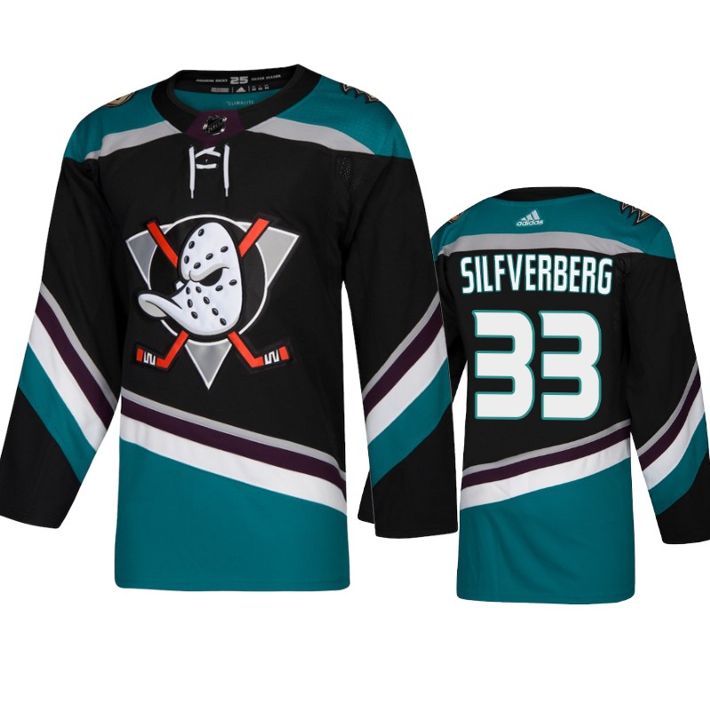 Ducks Jakob Silfverberg Black 25th Anniversary Alternate Jersey
