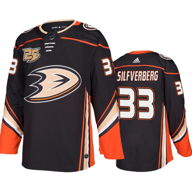 Ducks Jakob Silfverberg Black Commemorative 25th Anniversary Jersey