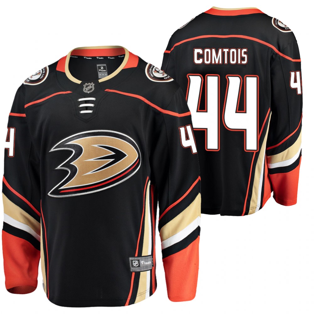 Ducks Max Comtois Jersey Home Black Player Men