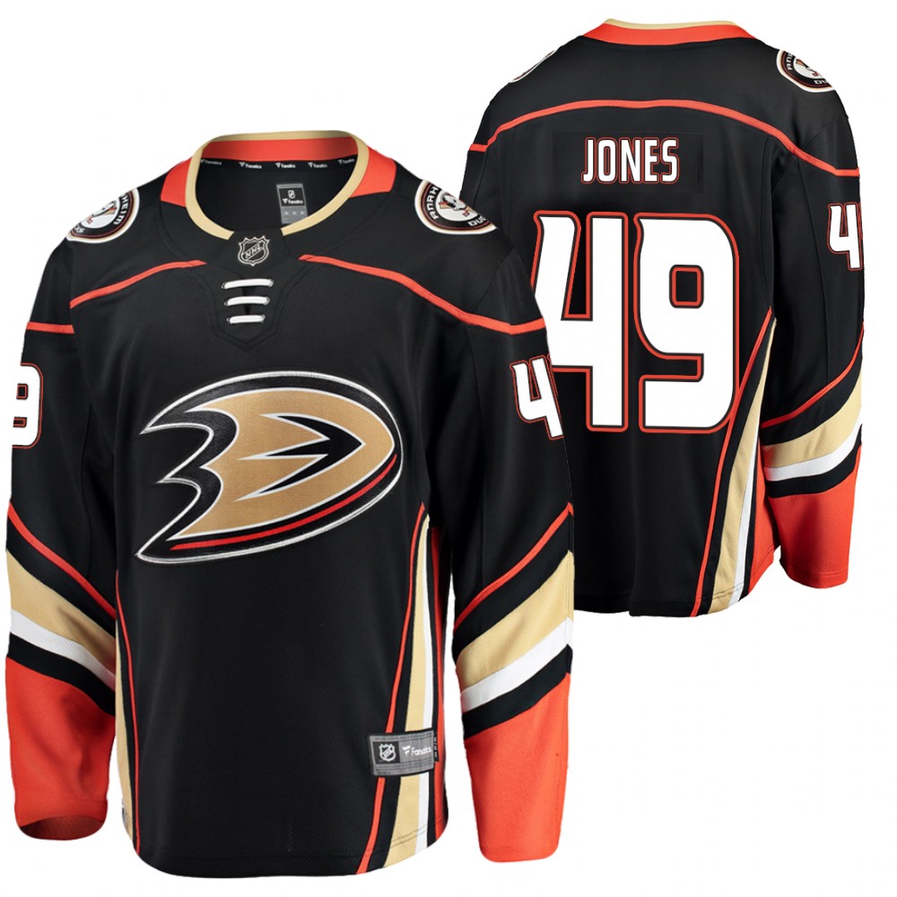 Ducks Max Jones Jersey Home Black Player Men