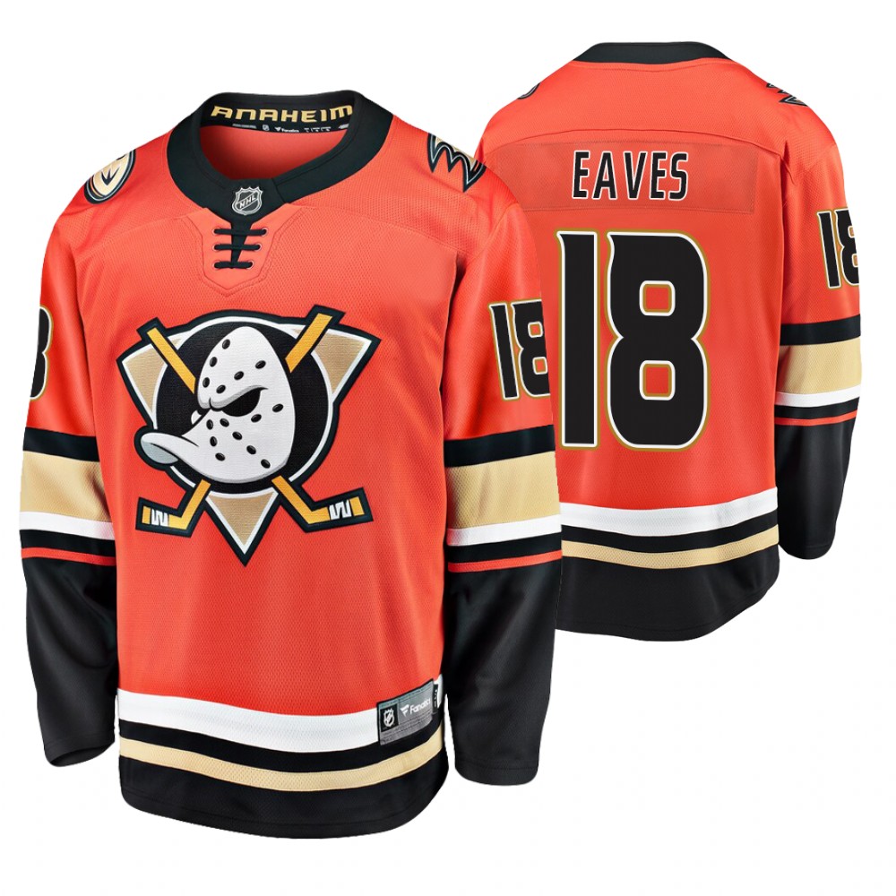 Ducks Patrick Eaves Orange Alternate Premier Breakaway Jersey