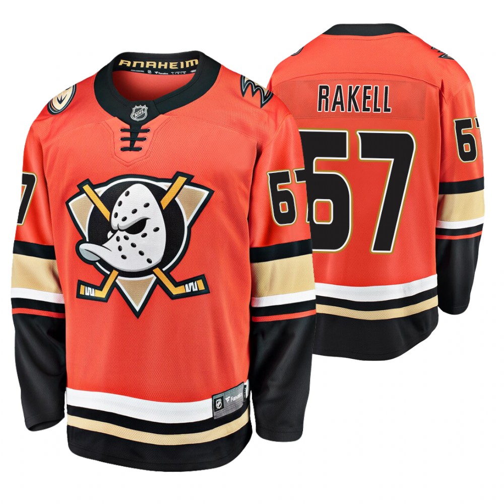 Ducks Rickard Rakell Orange Alternate Premier Breakaway Jersey
