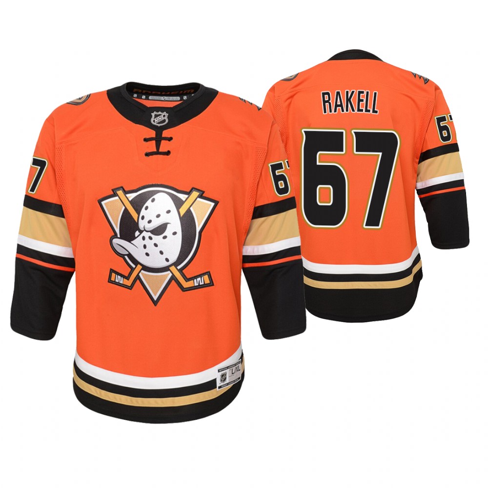 Ducks Rickard Rakell Youth Premier Alternate Jersey Fanatics