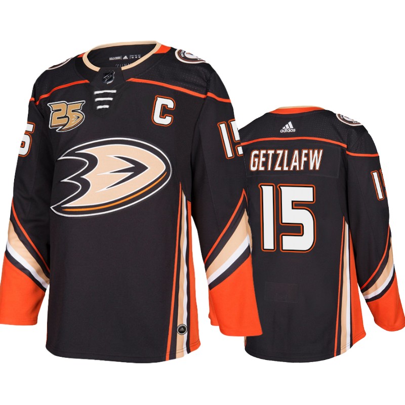 Ducks Ryan Getzlaf Black Commemorative 25th Anniversary Jersey