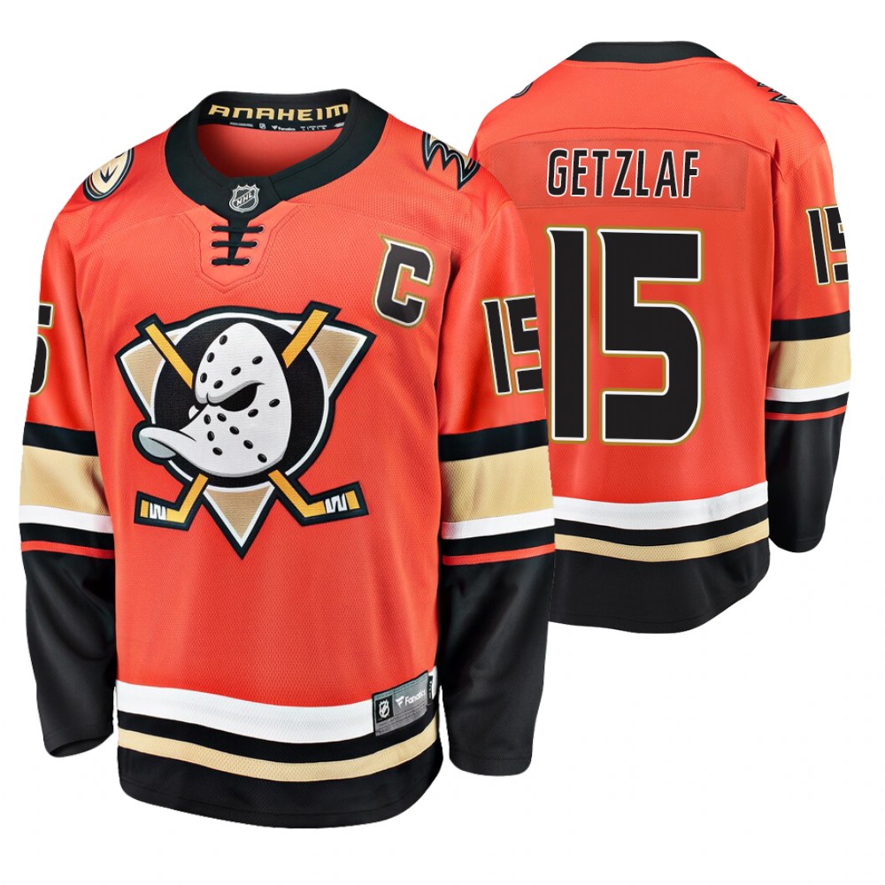 Ducks Ryan Getzlaf Orange Alternate Premier Breakaway Jersey